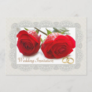 Rosas vermelhas que Wedding o convite
