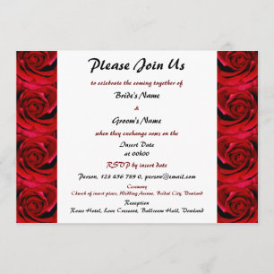 rosas vermelhas que wedding os convites -