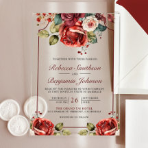 Rosas Vermelhas Românticas Florais Casamento