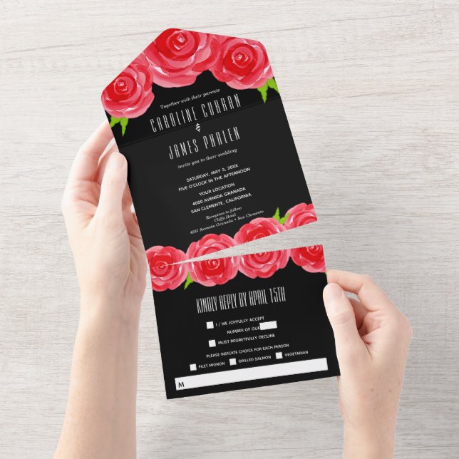 Rosas vermelhas sobre Casamento Negro (Tearaway)