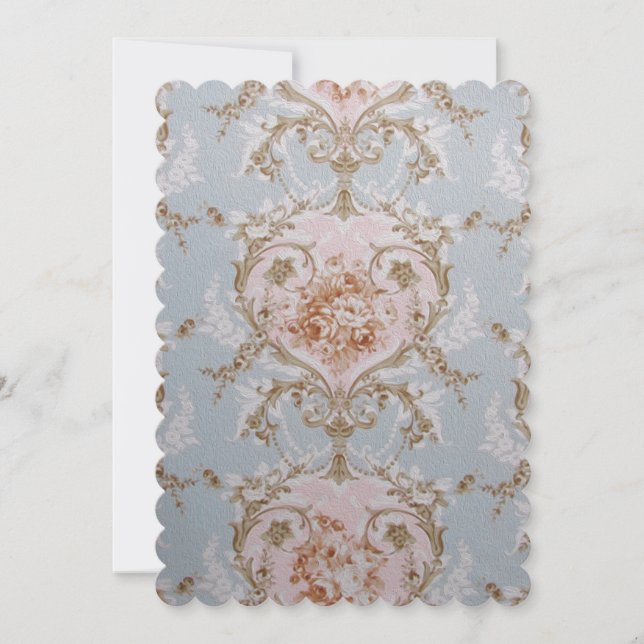 Rosas vitorianos - Convites / RSVP Antoinette (Frente)