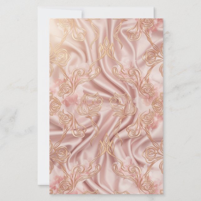 Rose Aesthetic Double-Sided Floral Stationery Pape (Frente)