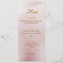 Rose Alcohol Ink Elegant Flat Menu