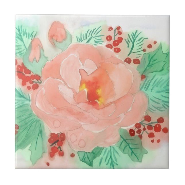 Rose aquarelle française (Frente)