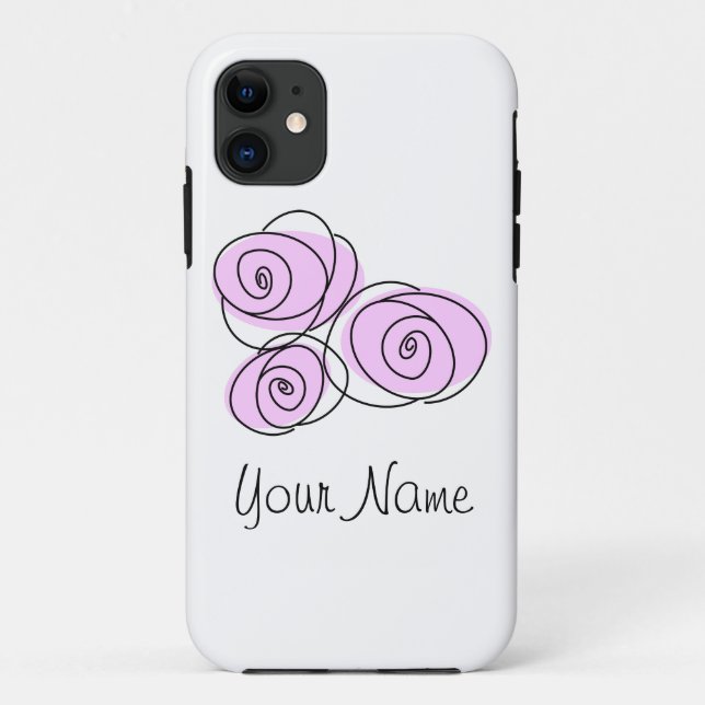 Rose Bouquet Lilac capas de iphone 'Name' (Verso)