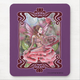 Rose Fairy Fancy Mousepad por Molly Harrison