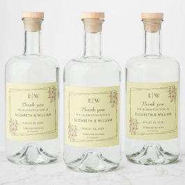 Rose Frame – Monogram Celestial Yellow Wedding