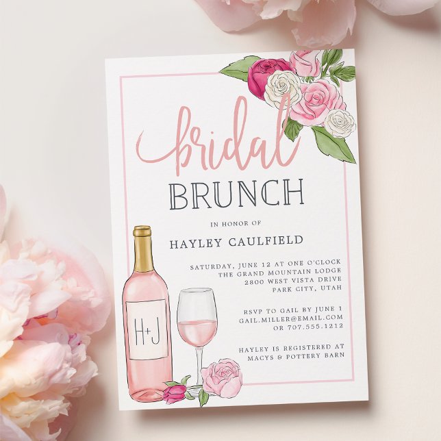 Rosé Garden | Convite Bridal Brunch (Criador carregado)