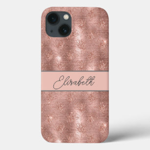 Rose Gold com Brilho Glitter Cinza Rosa Tendência