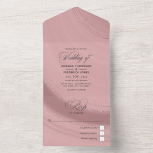 Rose Gold e Blush Pink Agate Casamento Tudo Em Um