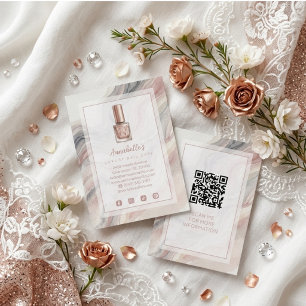 Rose Gold Exquisite Glam Nails Cartão de Visita TM