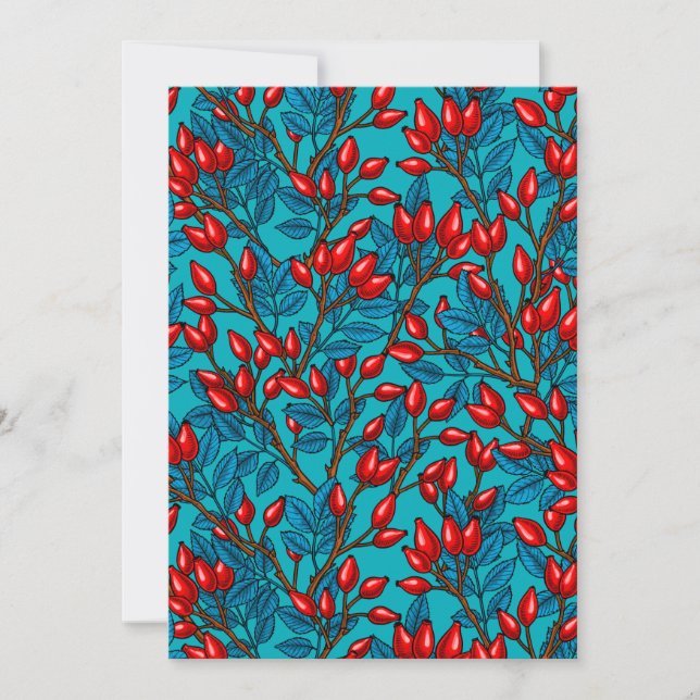 Rose hips, red and blue (Frente)