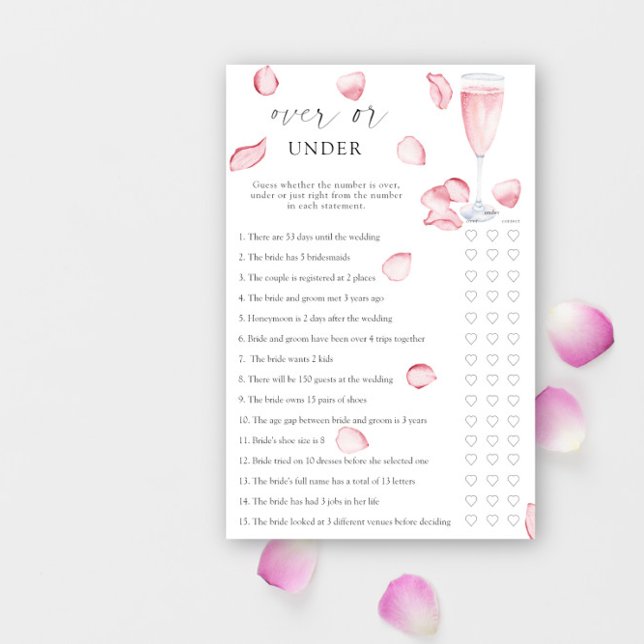 Rose Prosecco - Acima ou abaixo do jogo de chá de  (Criador carregado)