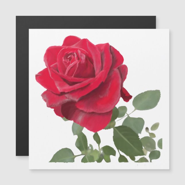  Rose rouge peinture (Frente/Verso)