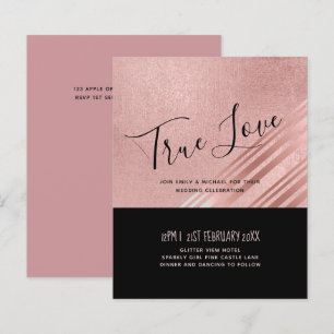 Rosegold Black Metal Foil Glitter