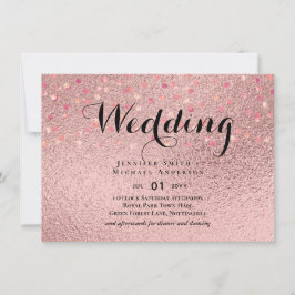 RoseGold Glitter Glam Foil para Procura de Casamen
