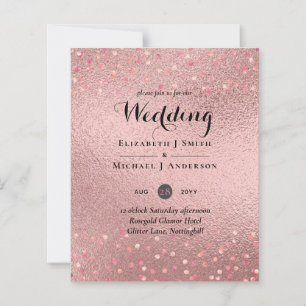 RoseGold Glitter Glitter Foil Parecem um ORÇAMENT
