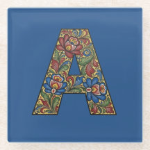 Rosemaling Norueguês Inicial de Noruega Porta-copo