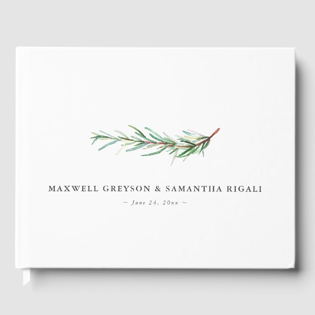 Rosemário Botânico de Aquarela do Livro Convidado  (Frente)