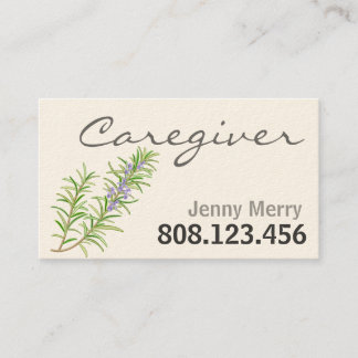 Rosemary Sage: Cartões de visitas cuidadores
