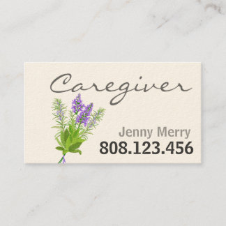 Rosemary Sage: Cartões de visitas cuidadores