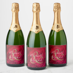 Róseo para rótulos de vinho espumante aquarela pre