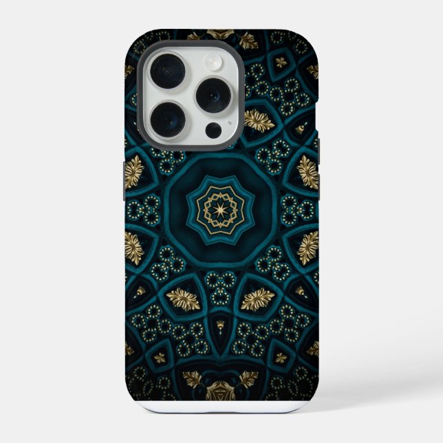 Roseta Mandala Boho Ouro Verde (Verso)