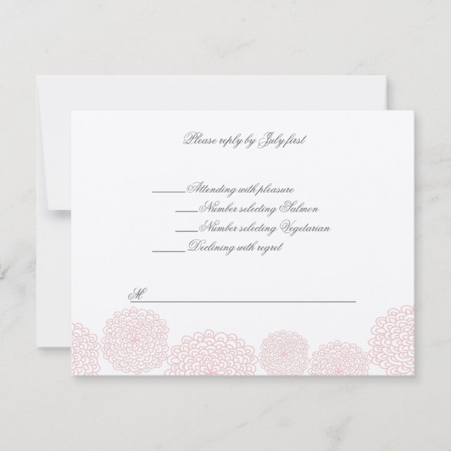 Rosettes Cream Hebraico Casamento Judaico RSVP (Frente)