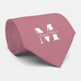 Rosewood Pink | Monograma Personalizado Gravata pa