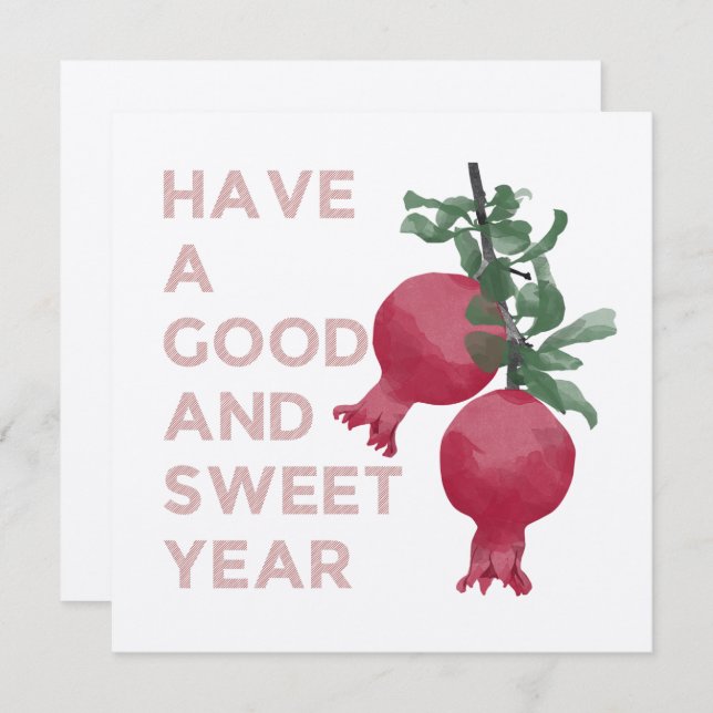 Rosh Hashana, judia de Ano Novo, deseja que nós. R (Frente/Verso)