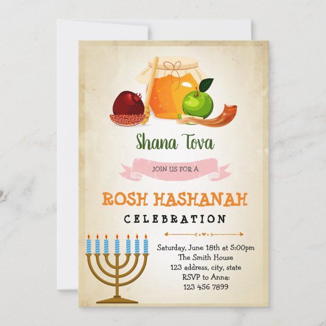 Rosh hashanah convite (Frente)