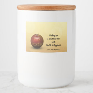 Rosh Hashanah no Ano Novo - Etiqueta de Comida