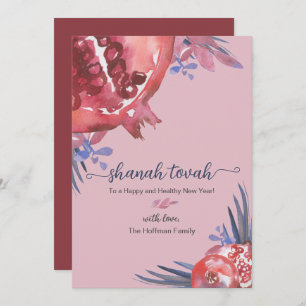 Rosh Hashanah Pomegranate Cartão de Ano Novo Judeu