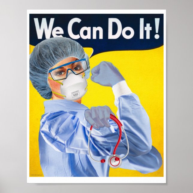Rosie the Medical Professional Poster Print (Frente)