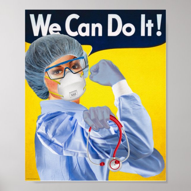 Rosie the Medical Professional Poster Print (Frente)