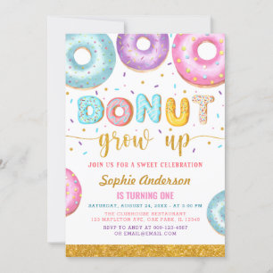 Rosquinha Aumentar o Convite para primeiros aniver