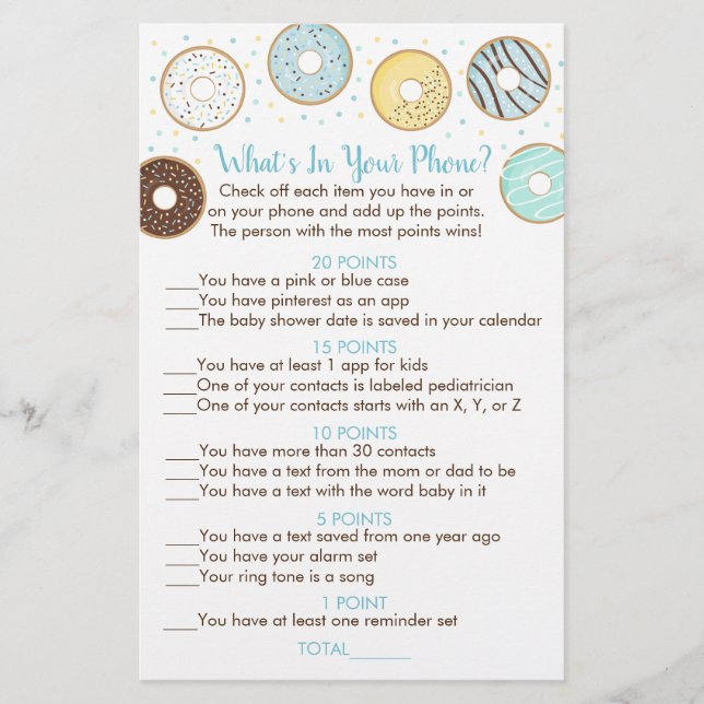 Rosquinha Azul - O que há no seu jogo de Chá telef (Frente)