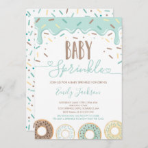 Rosquinha Bebê Sprinkle Convite Espelhado Com Amor