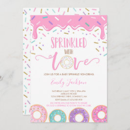 Rosquinha Bebê Sprinkle Convite Espelhado Com Amor