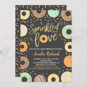 Rosquinha Bebê Sprinkle Convite Espelhado Com Amor