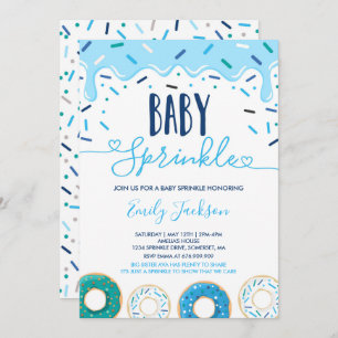 Rosquinha Bebê Sprinkle Convite Espelhado Com Amor