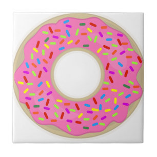 Rosquinha cor-de-rosa e saboroso