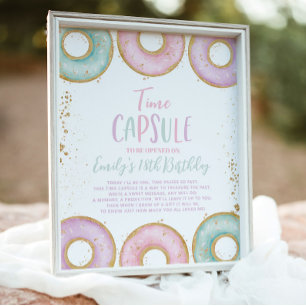 Rosquinha Cresce Aniversário Cápsula Poster Aqua