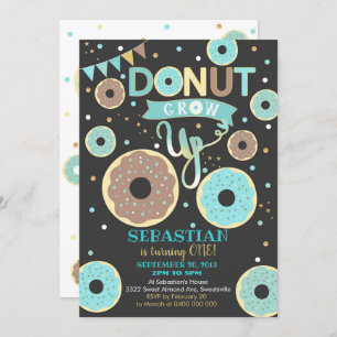 Rosquinha Cresce primeiro aniversario Convite  Ros