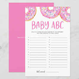 Rosquinha de Água Rosa Bebê Chá de fraldas ABC Jog