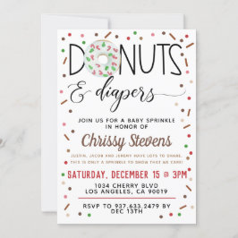 Rosquinha de Chocolate Bebê aspersão Chá Convite