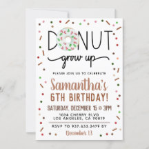 Rosquinha de Natal Cresce Convite de Aniversário