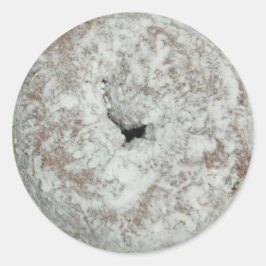 Rosquinha de pó adesivos brilhantes redondos e red