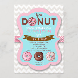 Rosquinha doce Convite de aniversário