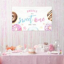 Rosquinha Doce Meninas Rosa e Azuis Primeiro Anive